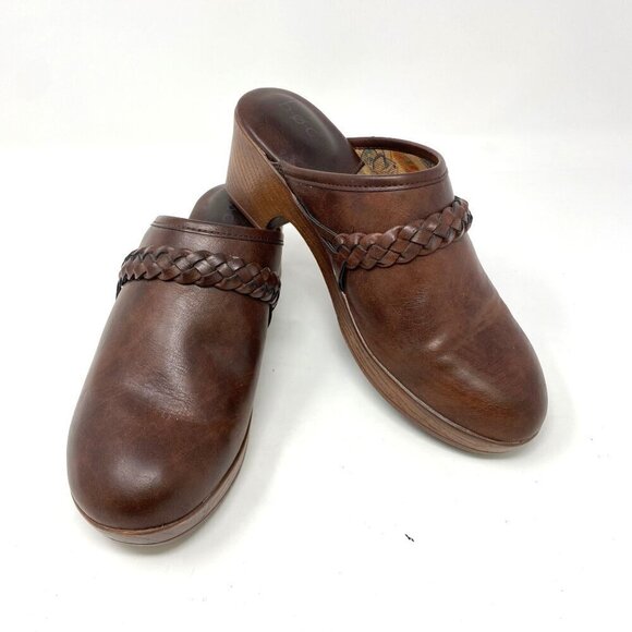 boc Shoes - BOC Brown Braided Clog Mule Slip On Comfort Work Size 9M Preowned